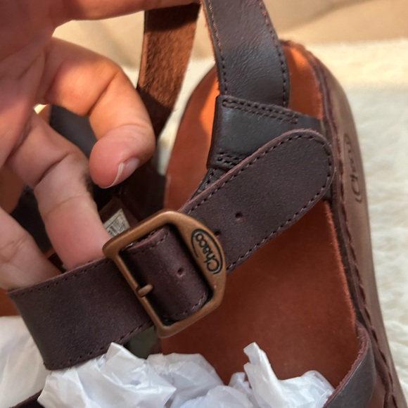 Brown Strappy Sandals CHACO size 40 used Like NEW, they have stitching. - Picture 3 of 16